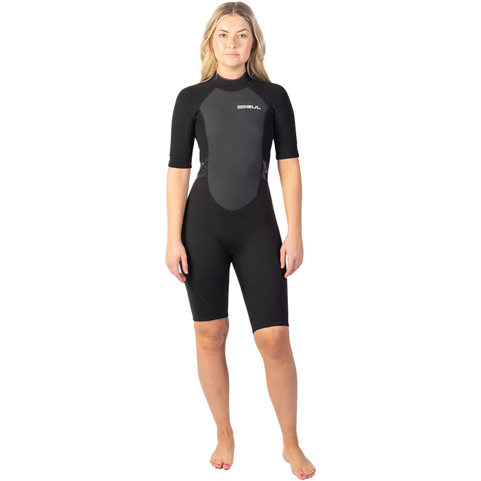 いラインアップ Back 3/2mm Response Womens Gul 2024 Zip Wetsuit Shorty サーフィン・ボディボード